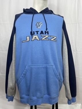 Adidas Utah Jazz NBA Blue Hoodie Sweater Size Large